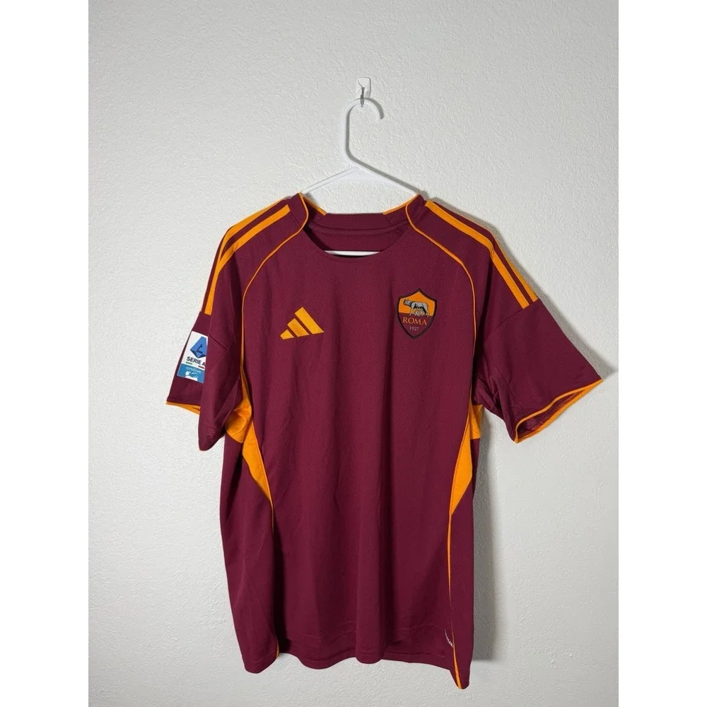 Adidas AS Roma 2023-24‎ Home Jersey Mens XL Slim Fit Maroon Soccer Shirt